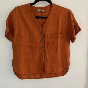 Everlane linen utility shirt NWT